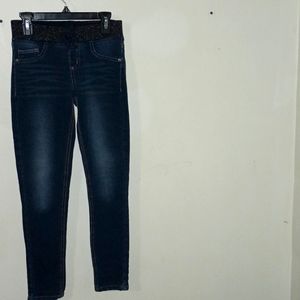 Soft elastic band jeans type pants but cotton